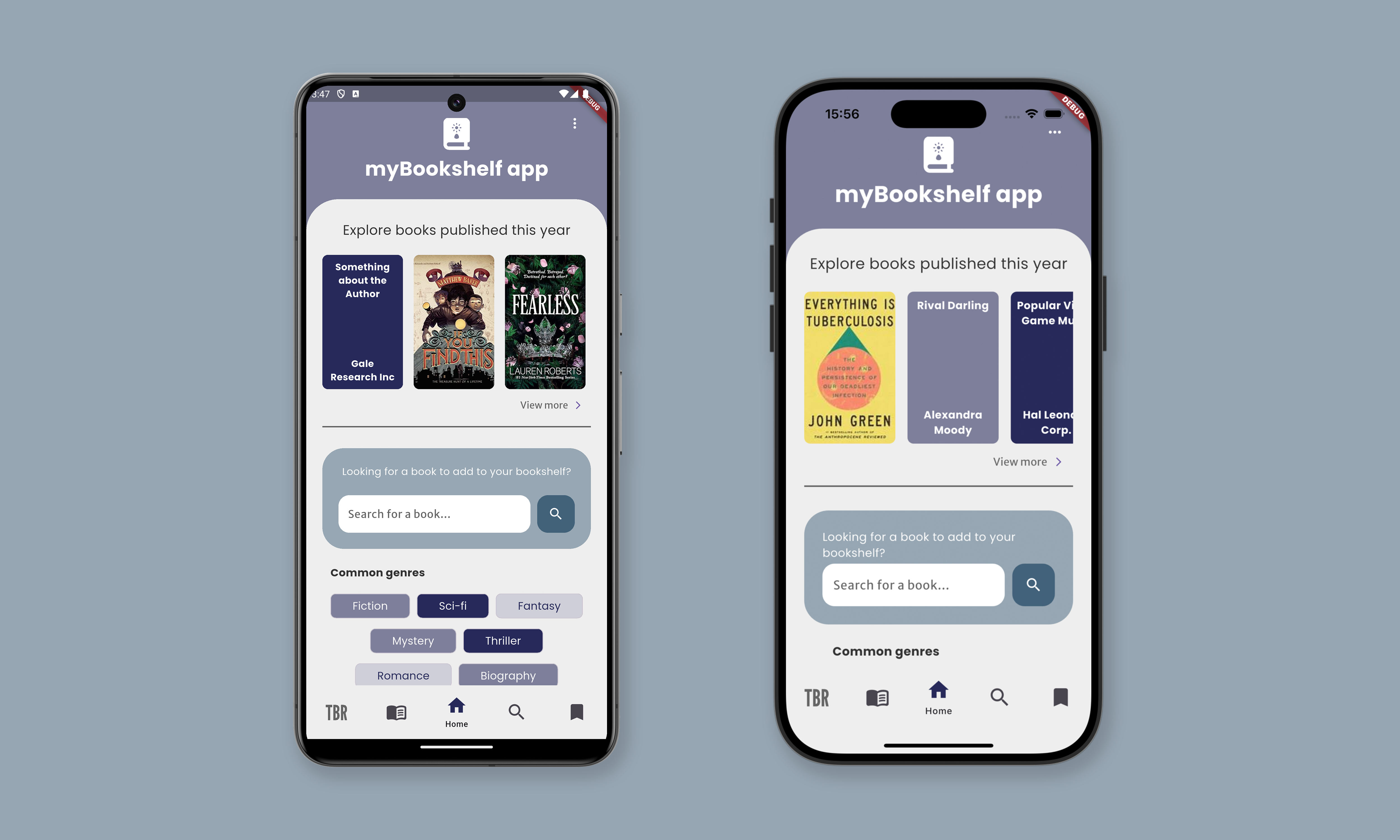 Final Screenshots of My Bookshelf