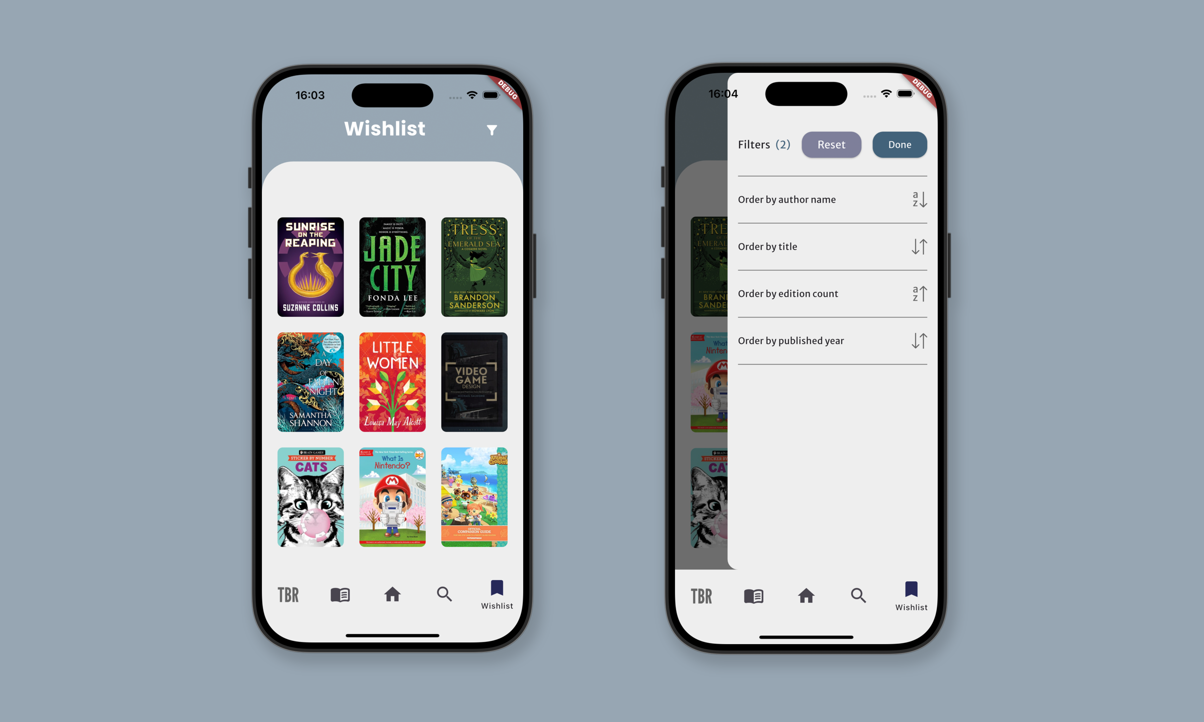 Final Screenshots of My Bookshelf